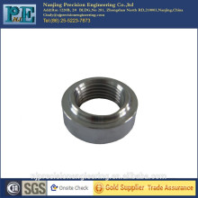 Topo grau cnc virando rodada porca de aço inoxidável